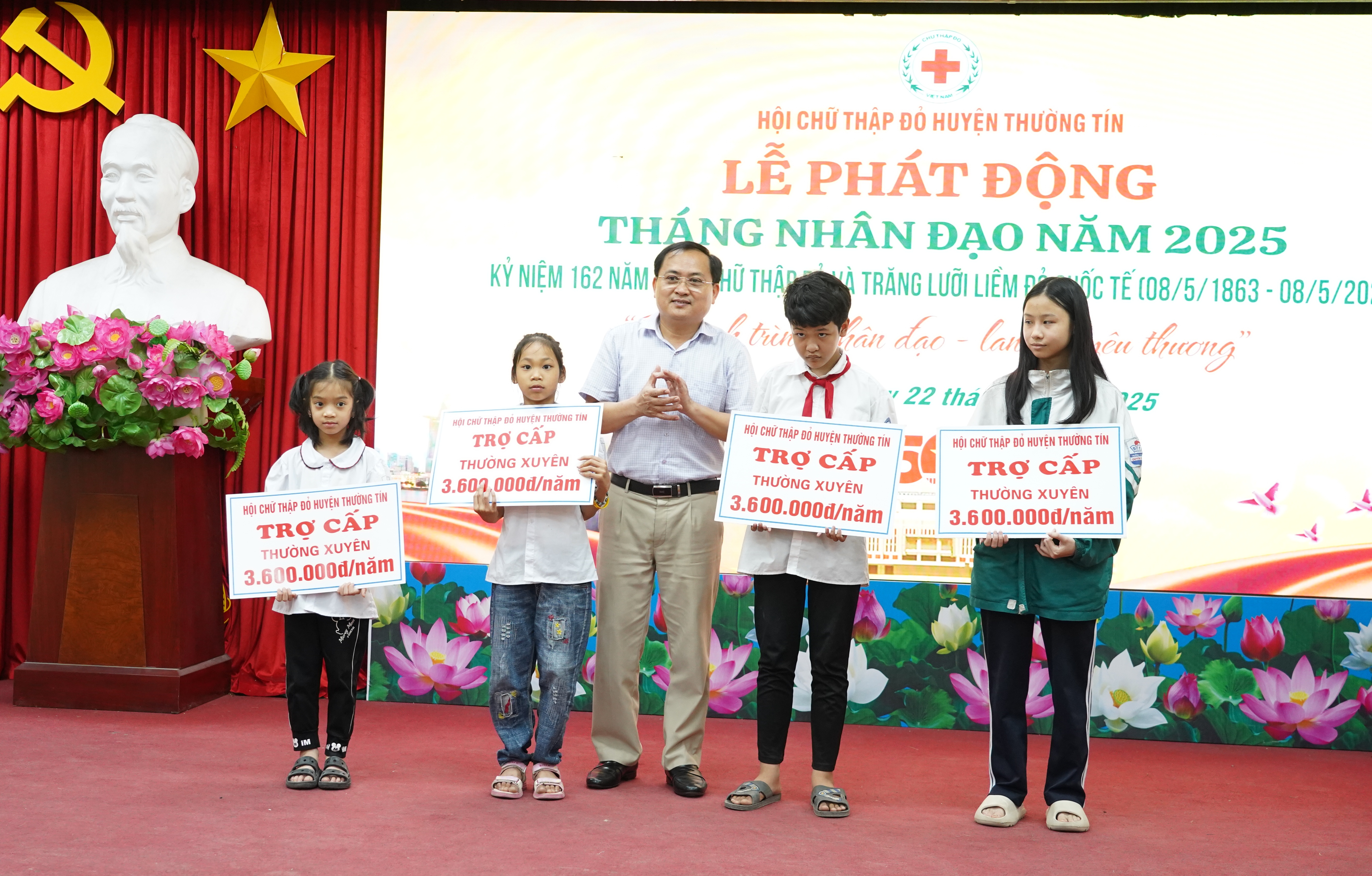 Hội Chữ thập đỏ huyện phát động Tháng nhân đạo 2025
